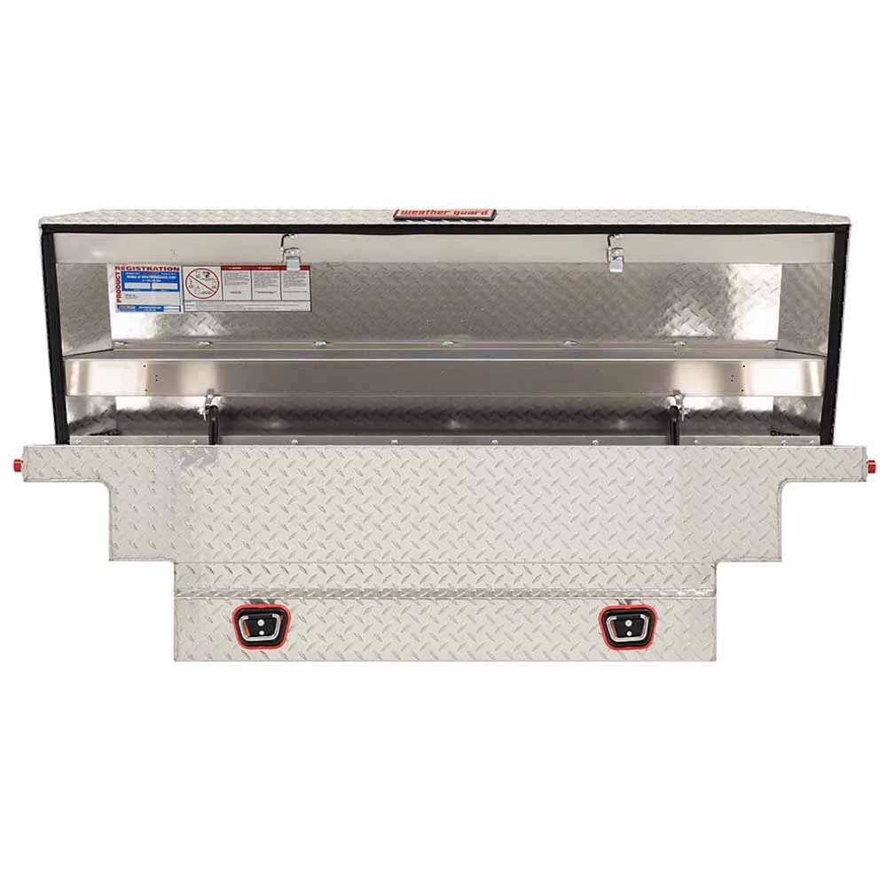 Weather Guard 137-0-03 Model 137-0-03 Saddle Box, Aluminum, Compact Deep, Clear, 8.0 Cu. Ft. - Moutools