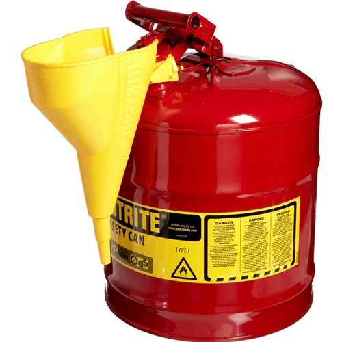 Justrite 7150110 5 Gallon OSHA Red Safety Gas Can w/Funnel Type I - Moutools