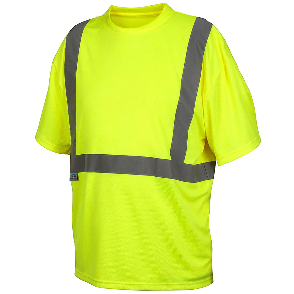 Pyramex RTS2110NPXL T-Shirt - Hi-Vis Lime - No Pocket  - Size Extra Large - Moutools