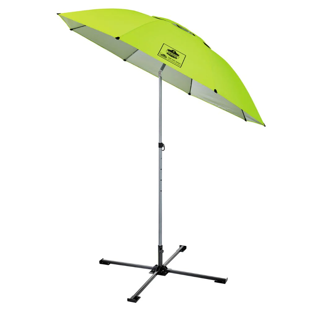 Ergodyne 12969 #6199 Lime Lightweight Work Umbrella Stand Kit - Moutools