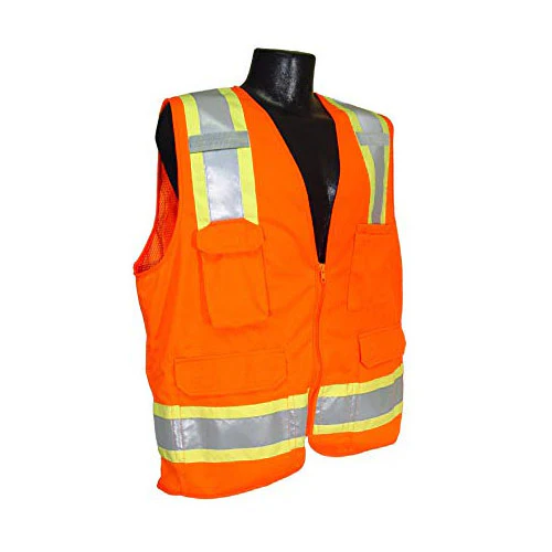 Radians SV6OM Surveyor Type R Mesh Safety Vest, Orange, Medium - Moutools