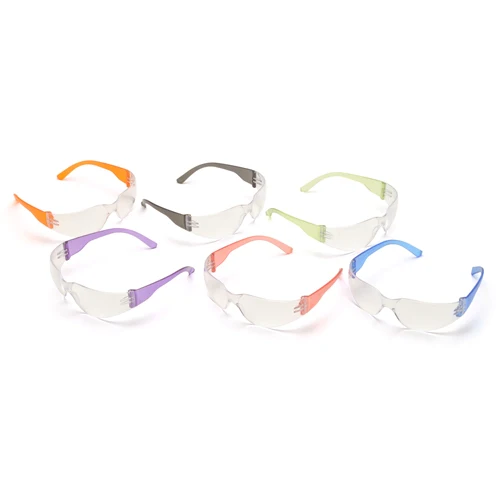 Pyramex S4110SMP Intruder Multi Pack Clear Lens Safety Glasses w/ Asssorted Temple Colors - Moutools