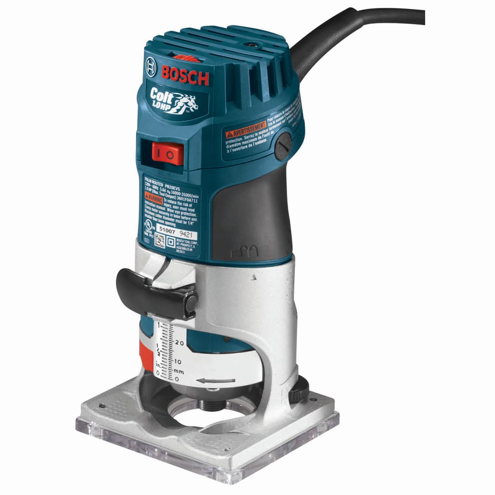 Bosch PR20EVS 1 HP Colt Variable-Speed Electronic Palm Router - Moutools