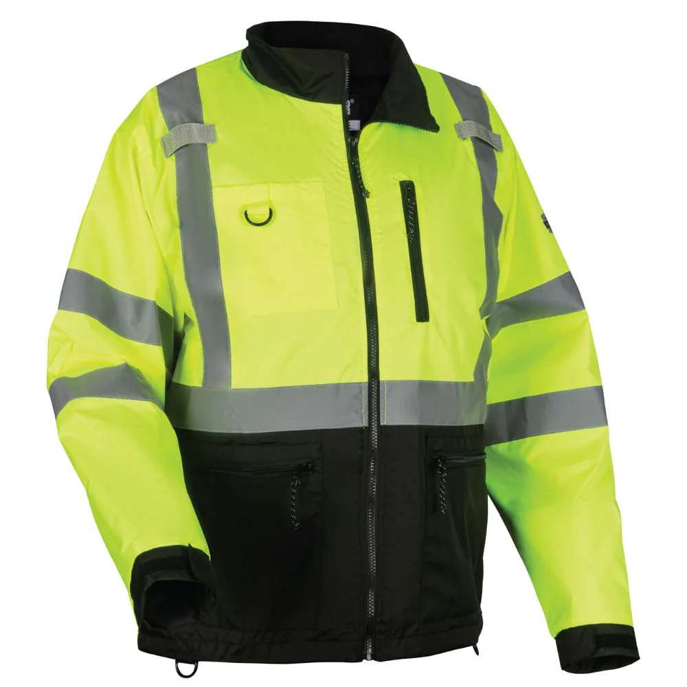 Ergodyne 23428 #8351 4XL Lime Hi-Vis Windbreaker Water-Resistant Jacket - Moutools