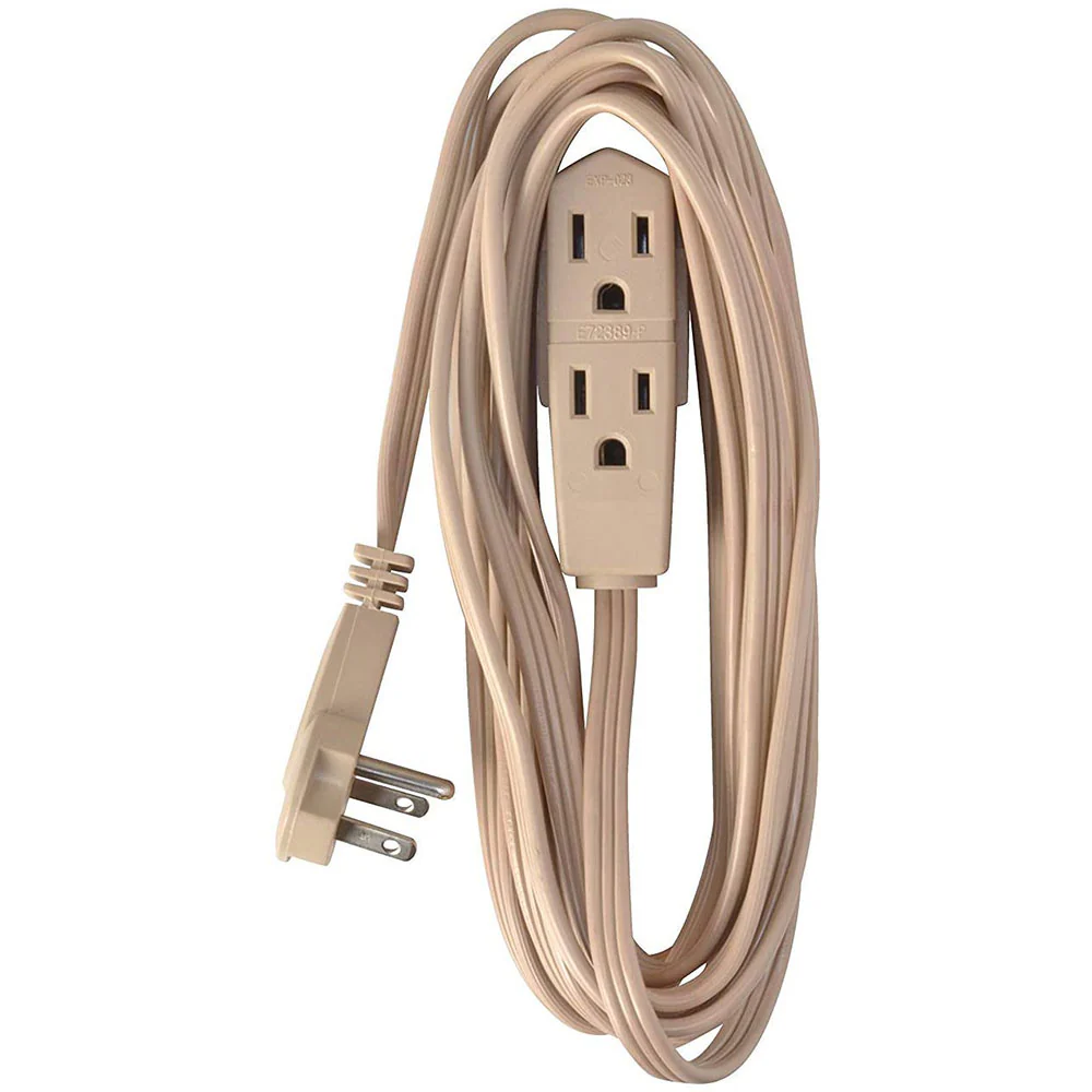 Coleman Cable 2255 Extension Flat Plug and Cord (13 Foot, Beige) - Moutools