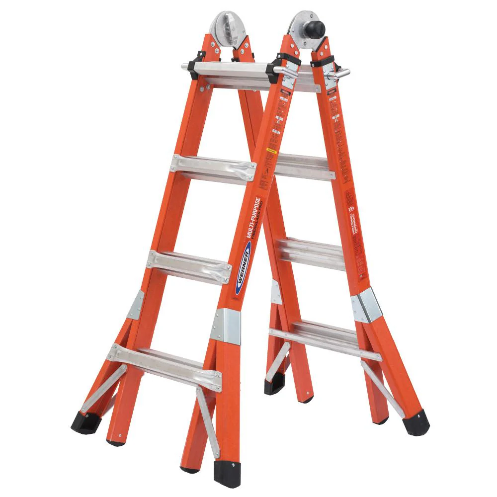 Werner FMT-17 FMT-17 18 ft Reach Type IA Fiberglass Multi-Position Ladder - Moutools