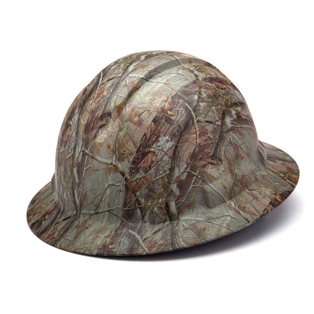 Pyramex HP54119 Ridgeline Real Tree Camo Full Brim Hard Hat, 4 Pt Ratchet - Moutools
