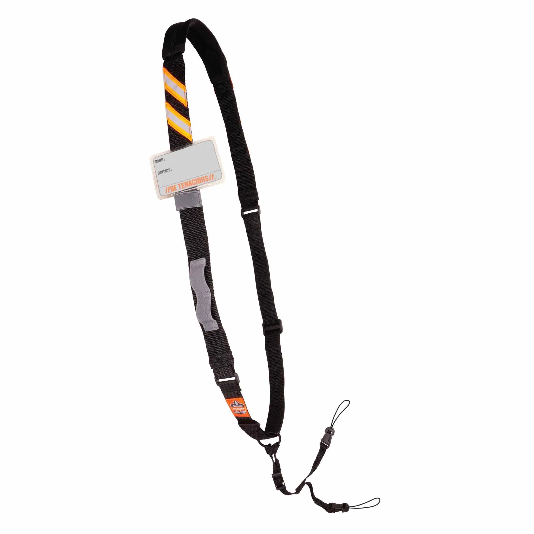 Ergodyne 19177 3137  Black Padded Barcode Scanner Sling Lanyard - Moutools