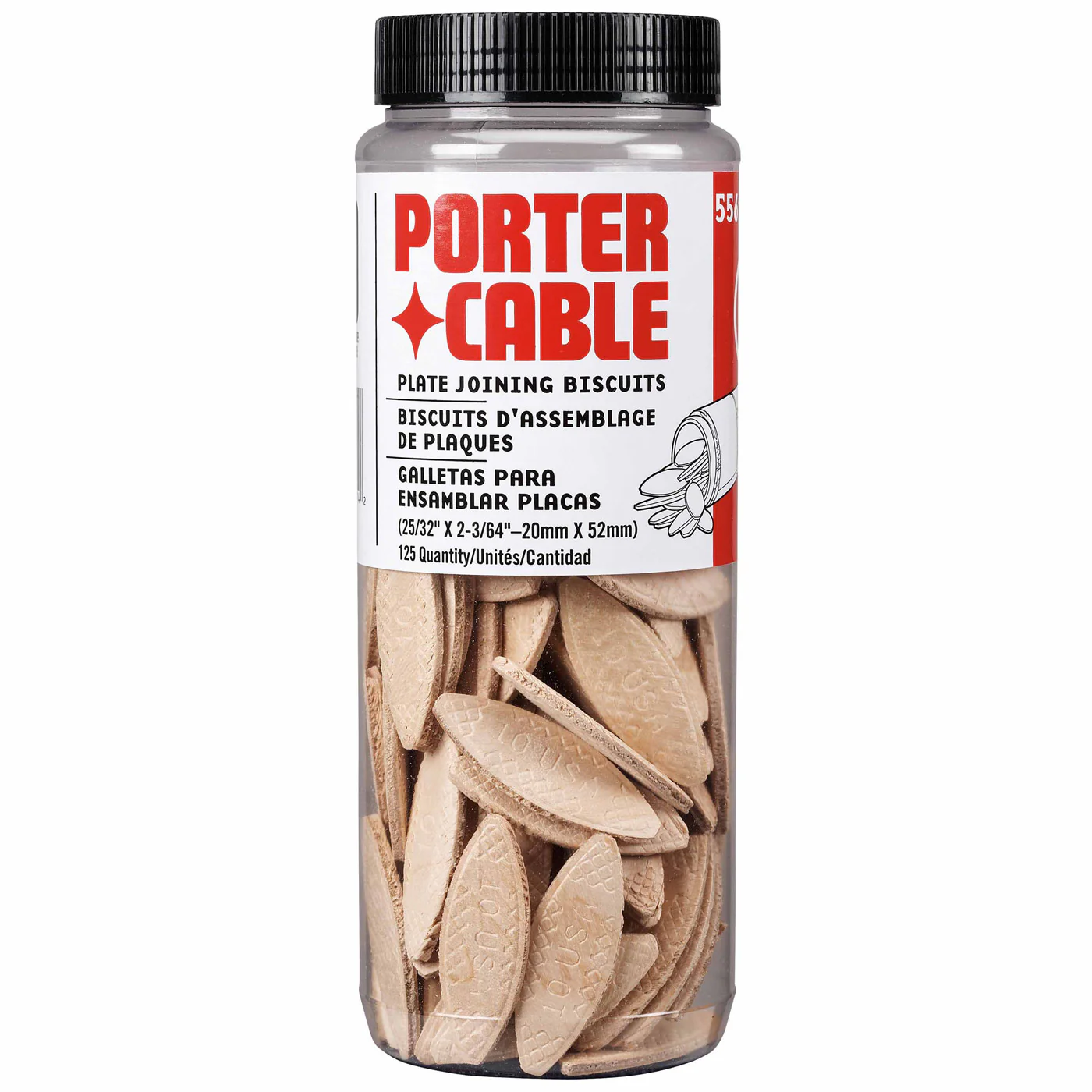 Porter Cable 5561 Biscuits Size 10 (Tube of 125) - Moutools