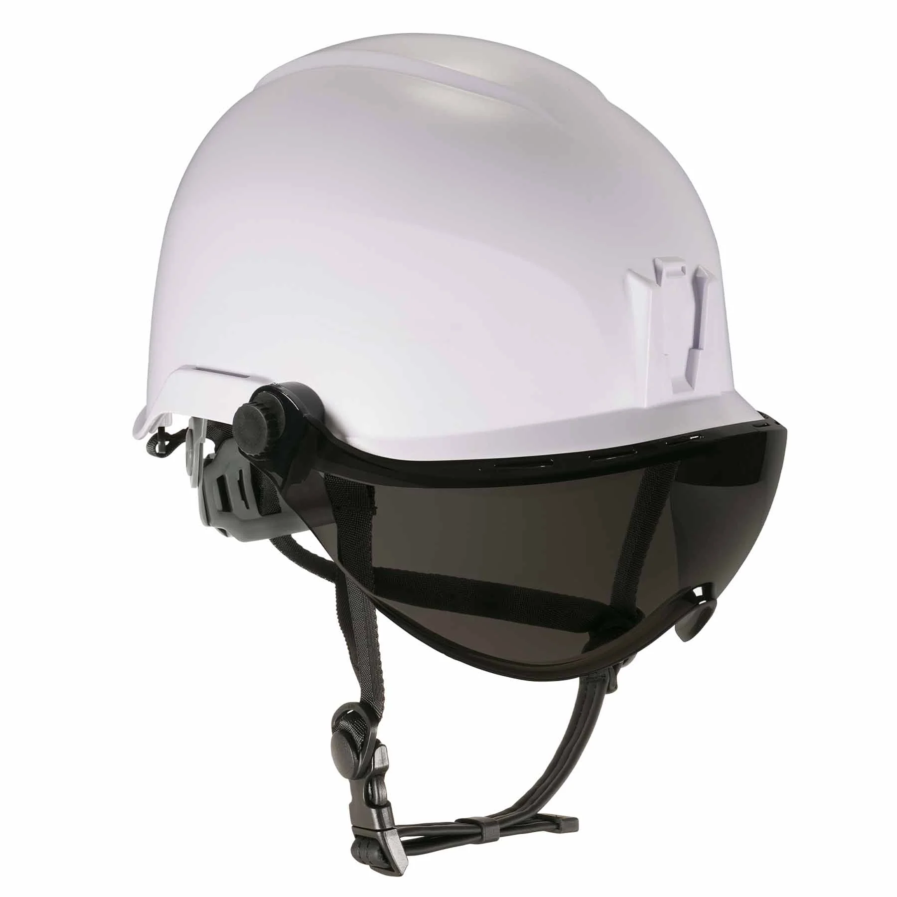 Ergodyne 60216 8974V Anti-Fog Smoke Lens White Class E Safety Hard Hat Helmet + Visor - Moutools