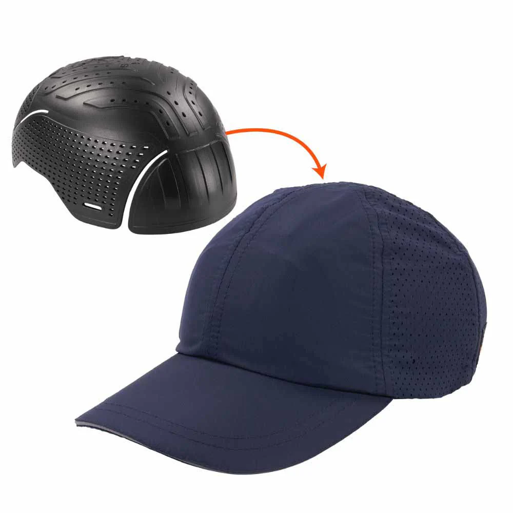Ergodyne 23453 8947 XS/S Navy Lightweight Baseball Hat Bump Cap Insert - Moutools
