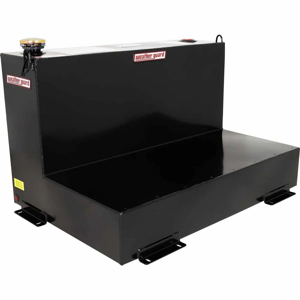 Weatherguard 352-5-02 Transfer Tank, L-Shape, 75 Gallon - Steel, Gloss Black Finish - Moutools