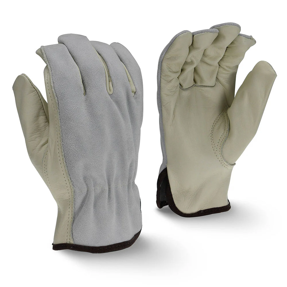 Radians RWG4222M Standard Grain Cowhide Leather Driver Gloves, Grey, M, 12 pk - Moutools