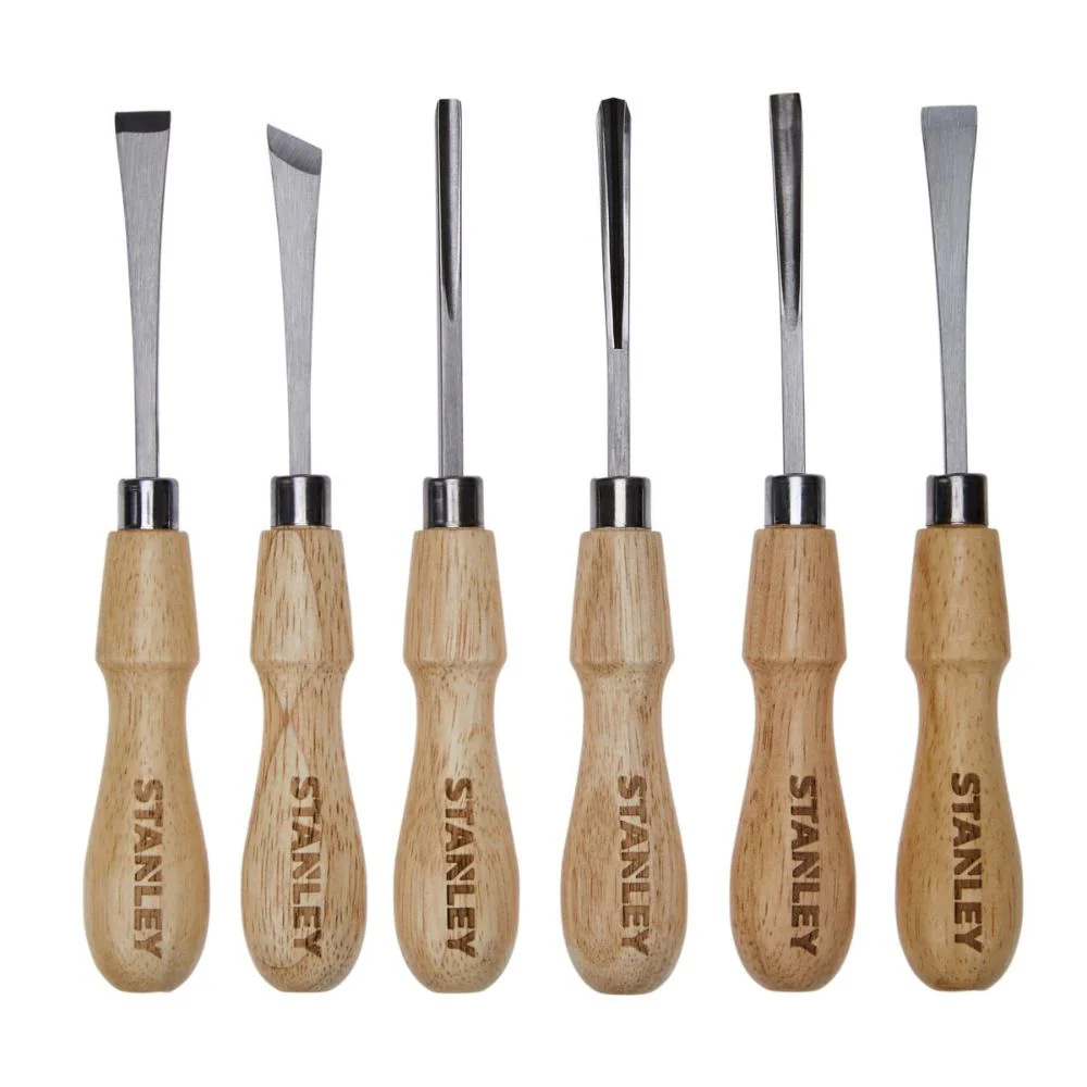Stanley STHT16863 6-Piece Wood Carving Tool Set - Moutools