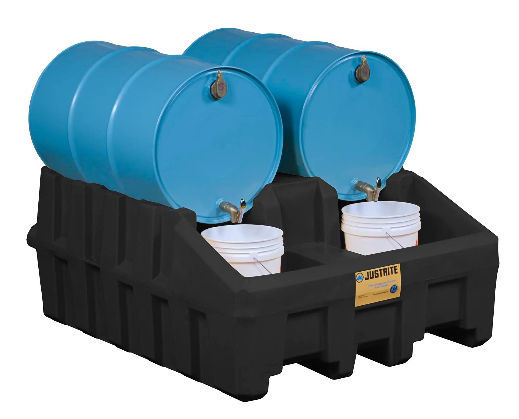 Justrite 28667 EcoPolyBlend Drum Management Base Module - Black - Moutools