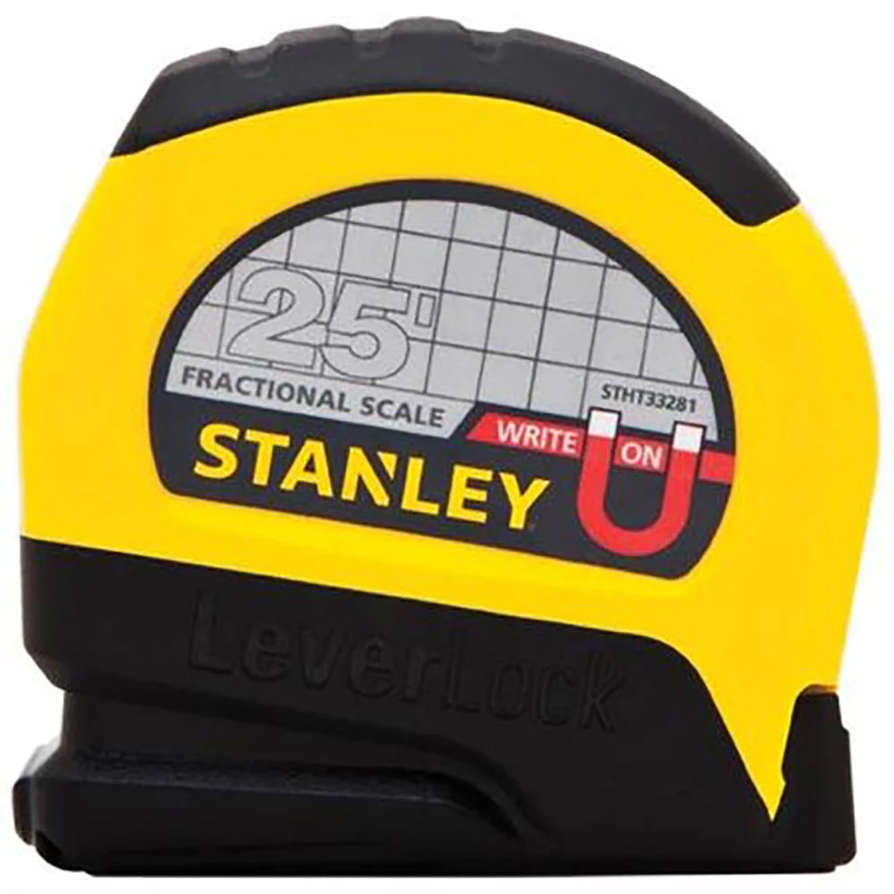 Stanley STHT33281L Leverlock Magnetic Tip & Fractional Read Tape Measure - Moutools