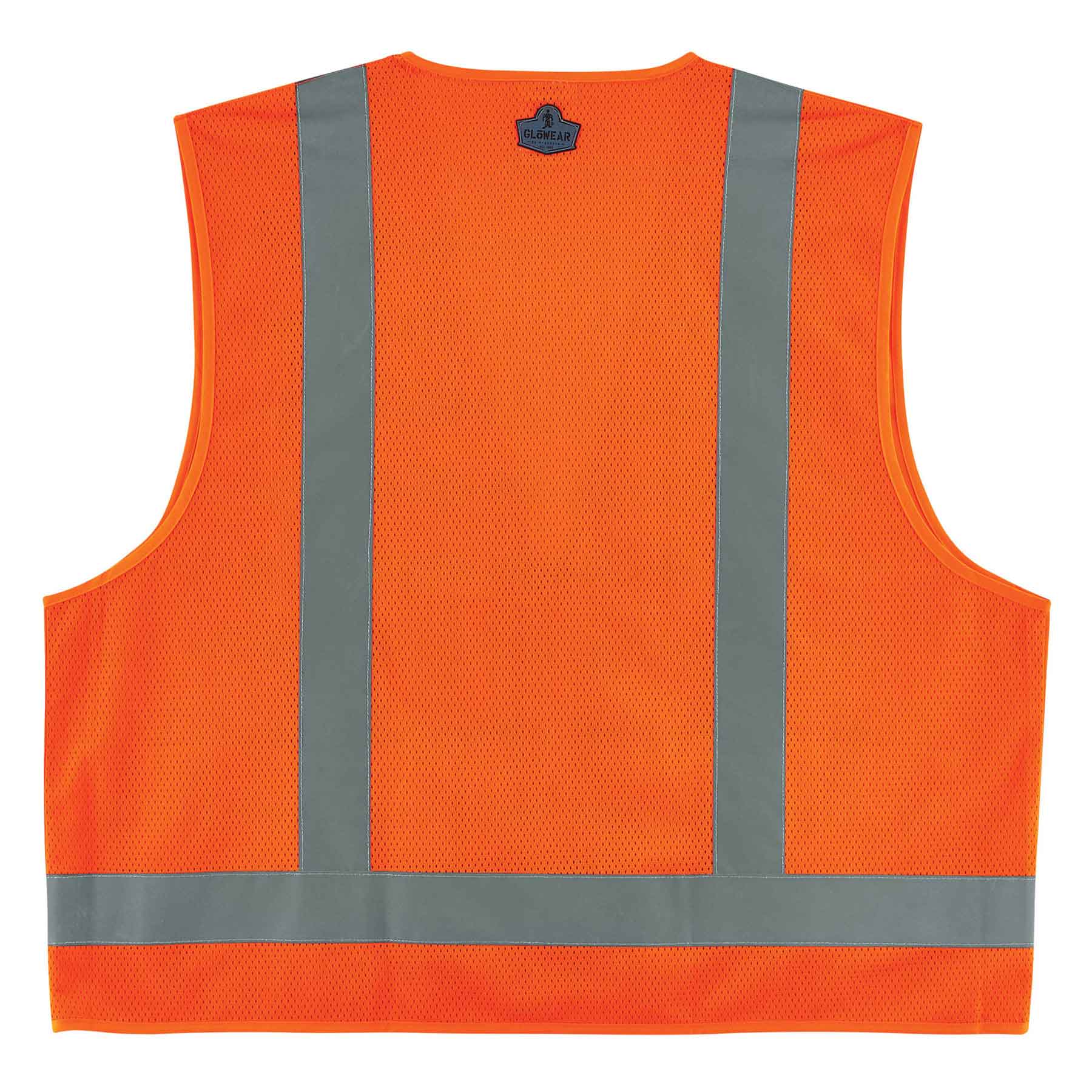 Ergodyne 24013 GloWear 8249Z Type R Class 2 Economy Surveyors Vest, Small/Medium, HV Orange - Moutools