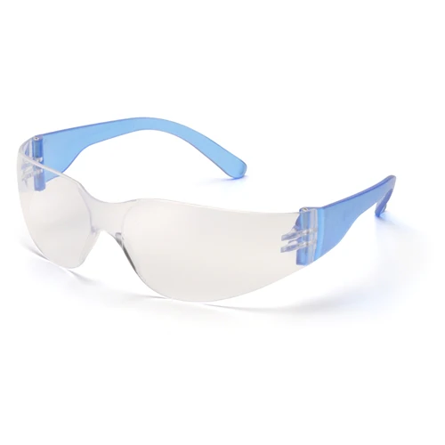 Pyramex SN4110S Intruder Eyewear Clear Lens Safety Glasses with Blue Temples - Moutools