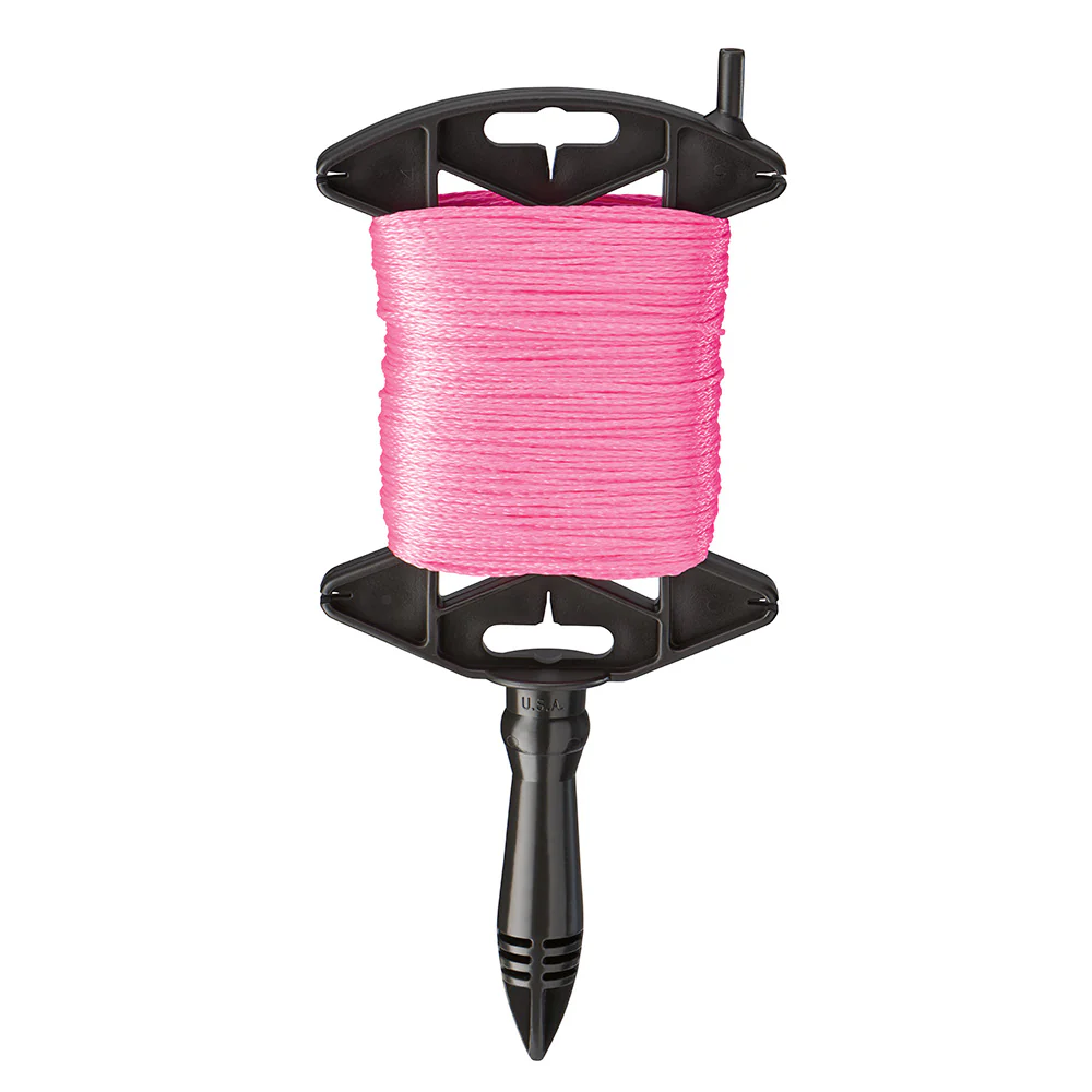 Empire Level 39-500P 500' Pink Braided Line w/Reel - Moutools