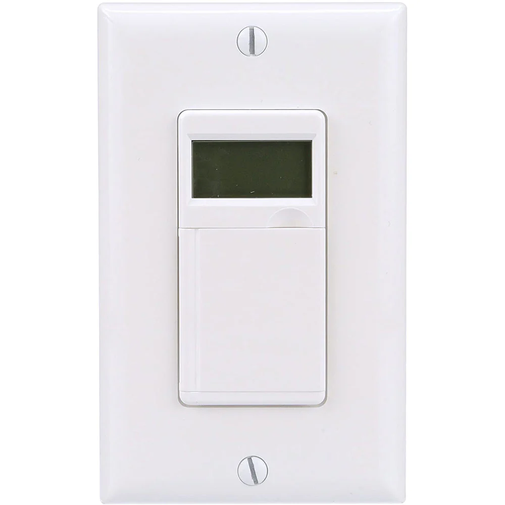 Woods 59020WD In-Wall Digital 7-Day Programmable Timer with No Neutral Wire, 125-Volt, 60-Hertz / - Moutools