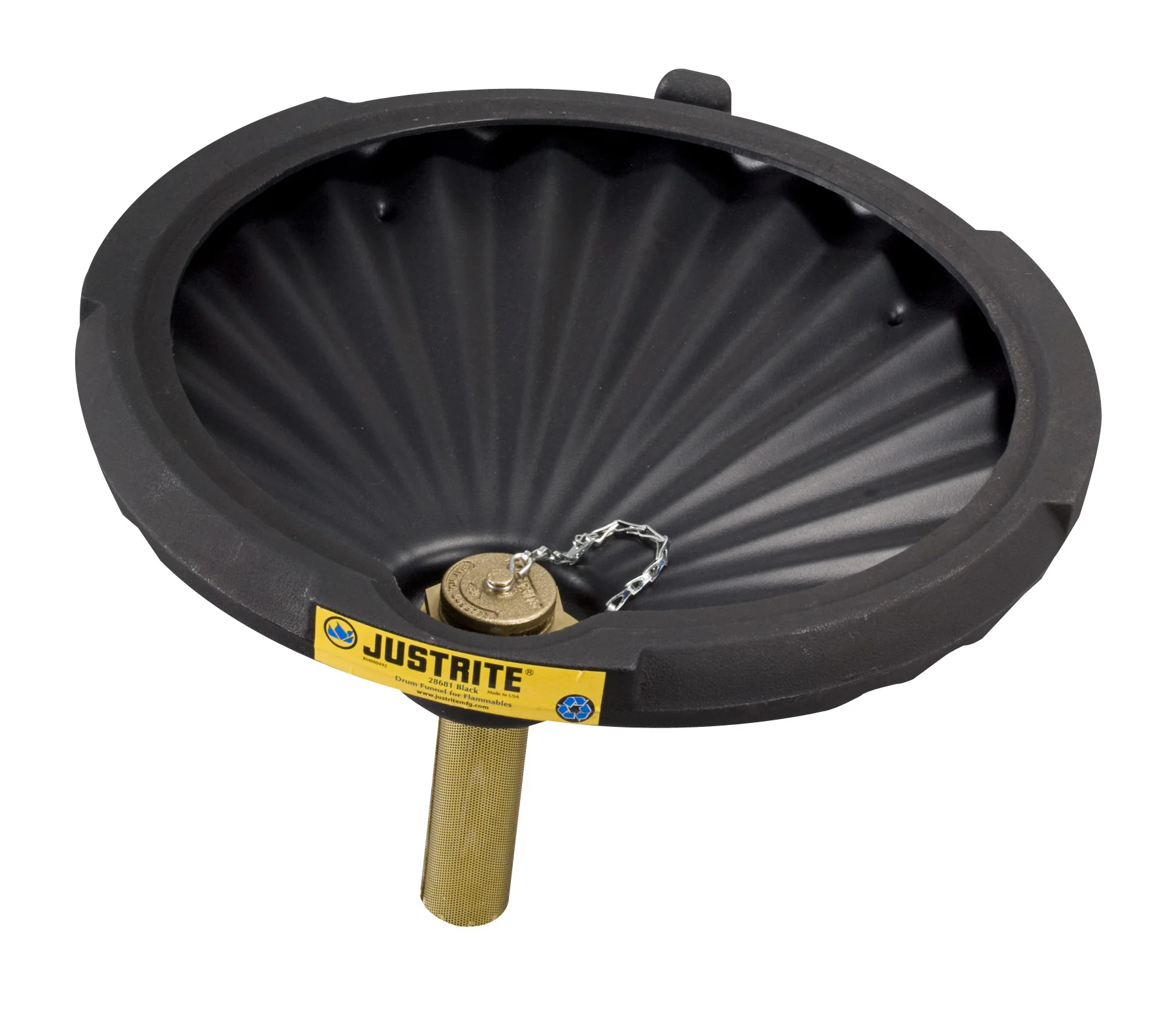 Justrite 28681 EcoPolyBlend Funnel for flammables - Moutools