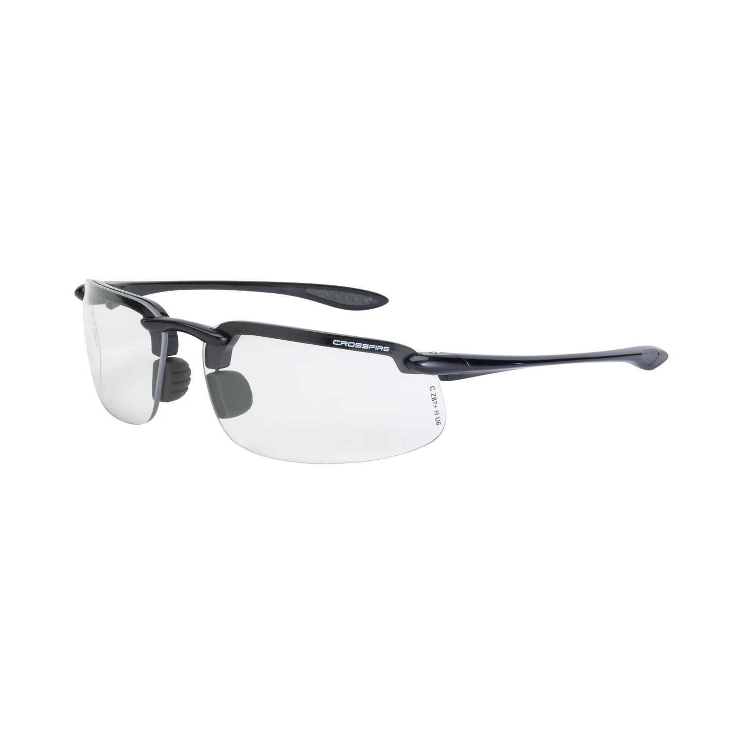 Crossfire ES4 - Clear Lens / Shiny Pearl Gray Frame - Moutools