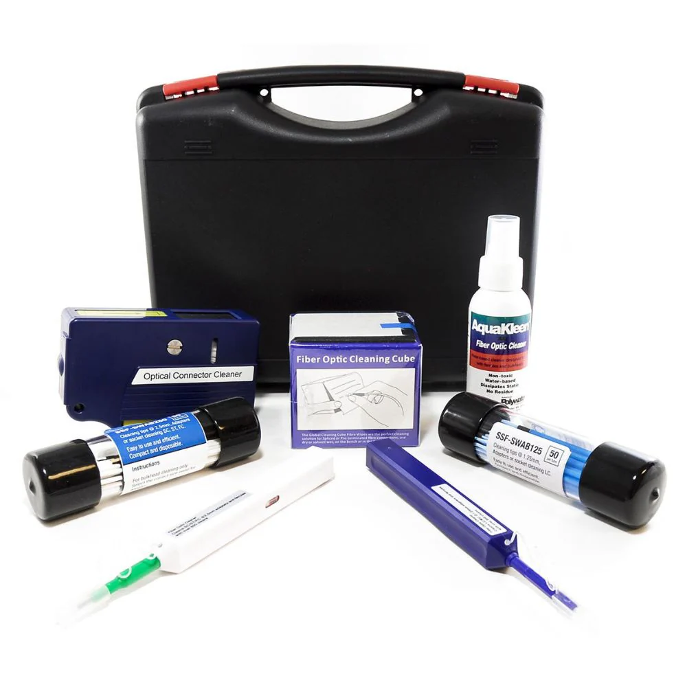 Cleerline SSF-CKIT01E SSF Fiber Optic Cleaning Kit - Includes a variety of cleaners and consumables. - Moutools