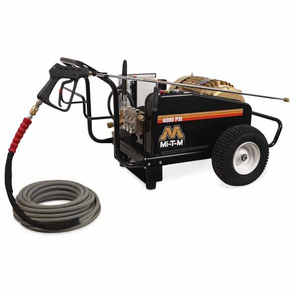 Mi-T-M CW-4004-1ME3 CW Premium Series Electric Belt Drive Cold Water Pressure Washer - Moutools