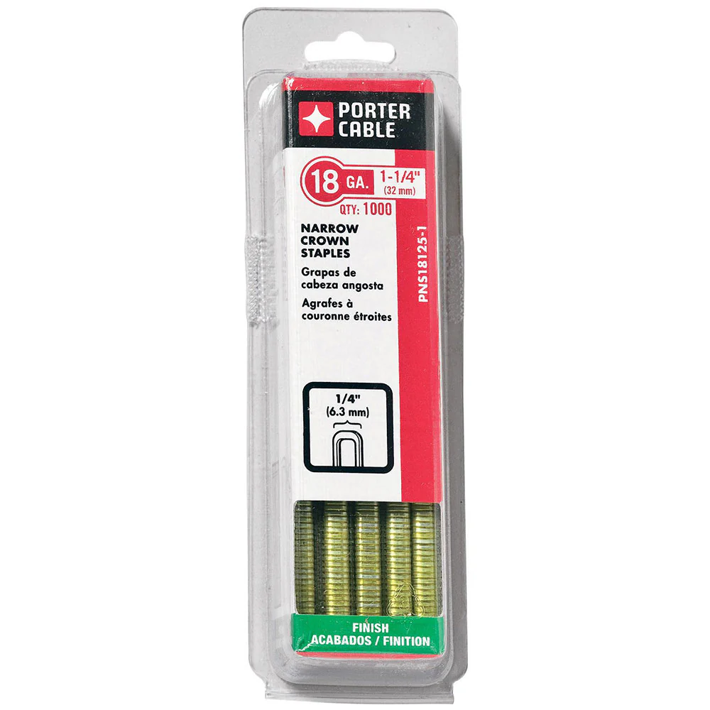 Porter Cable PNS18125 18 Ga Narrow Crown Staple, 1/4