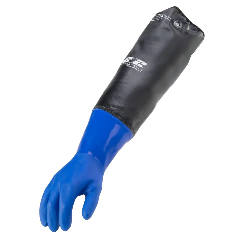 212 Performance BSHRC-03-010 Heat and Liquid Resistant Elbow Length Protective Gloves, Large Blue;Black - Moutools
