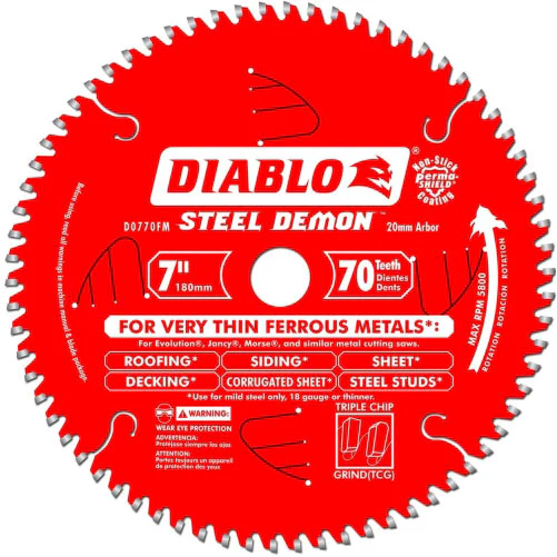 Diablo D0770FM 7 X 70 X 20MM Ferrous Ultrafine - Moutools