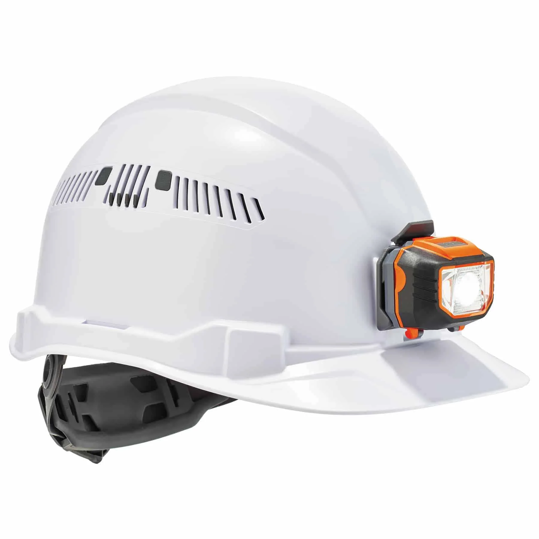 Ergodyne 60146 8972LED  White Class C Hard Hat Cap Style + LED Light - Moutools