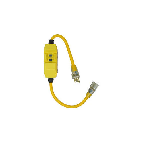 Woods 2817 Jacket Contractor Grade SJTW Super Flexible Extension Cord With In-Line Gfci And Lig - Moutools