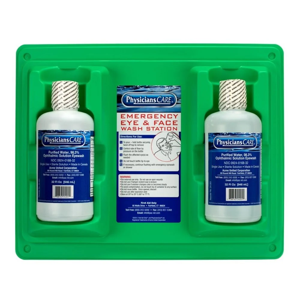 First Aid Only 24-300-001 Eyewash Station, Double 32 oz. Screw Cap Bottle - Moutools