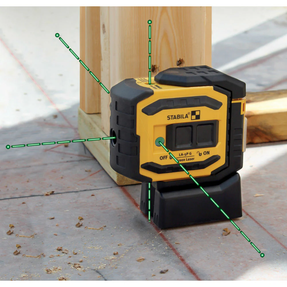 Stabila 03165 LA5PG 5 Dot Green Beam Laser Layout Tool - Moutools