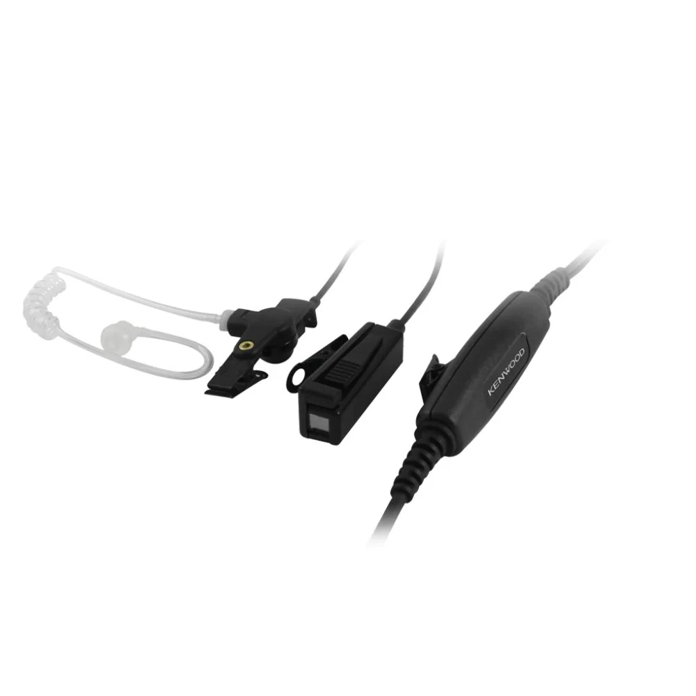 Kenwood KHS-9BL Three-Wire Lapel Mic with Earpiece - Moutools