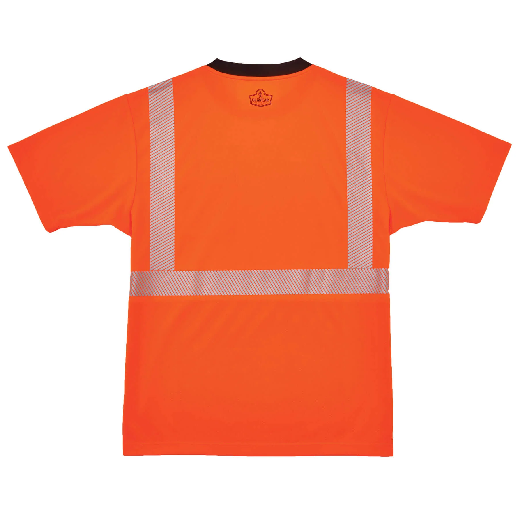 Ergodyne 22582 GloWear 8280BK Type R Class 2 Black Front Performance T-Shirt, Small, HV Orange - Moutools