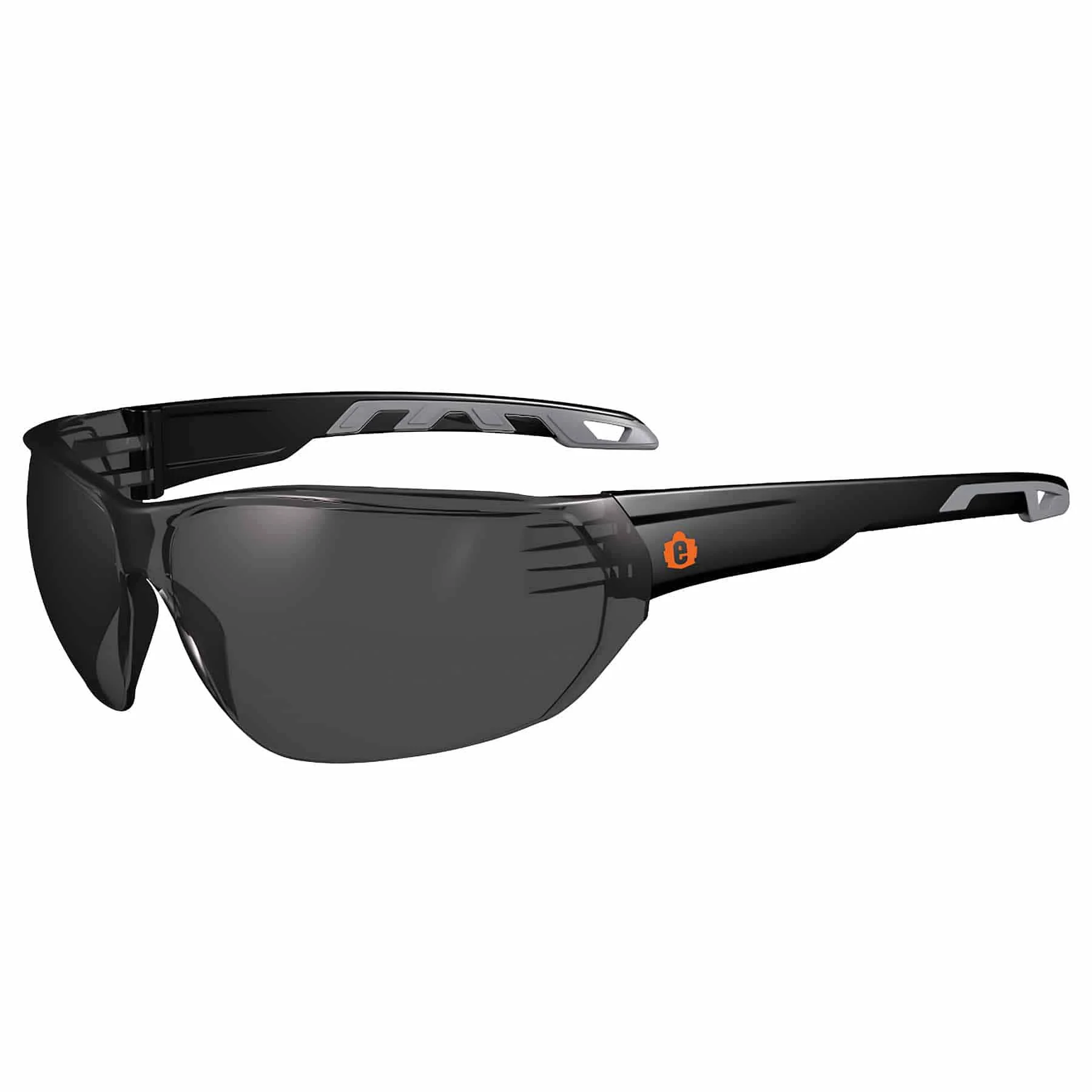 Ergodyne 59230 VALI Smoke Lens Matte Black Frameless Safety Glasses - Moutools
