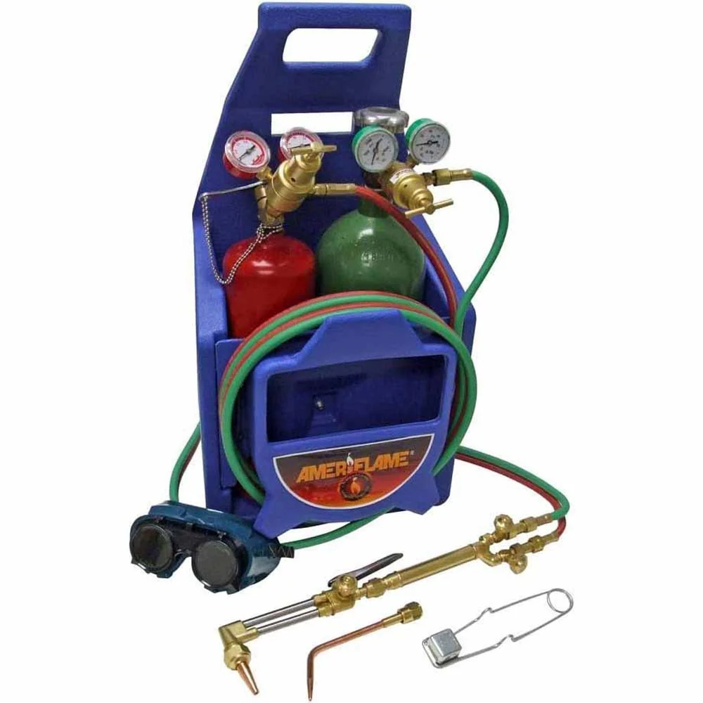 Ameriflame TI350T OXY/Acetylene Welding , Cutting kit w/ tanks - Moutools