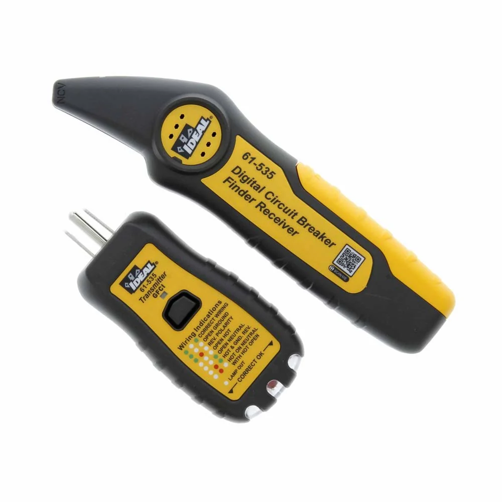 Ideal 61-535 120V AC Automatic Circuit Breaker Finder w/Flashlight , NCVT & GFCI Recep Tester - Moutools