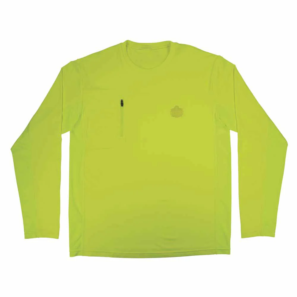 Ergodyne 12143 6689 M Lime Cooling Long Sleeve Sun Shirt with UV Protection - Moutools