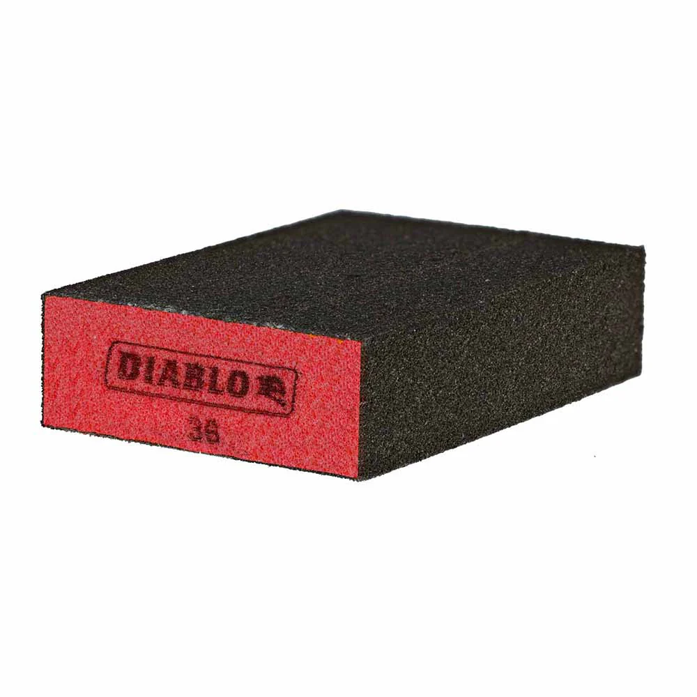 Diablo DFBBLOCCRS03G Flat 36-Grit (Ultra Coarse) Sanding Sponge (3-Piece) - Moutools