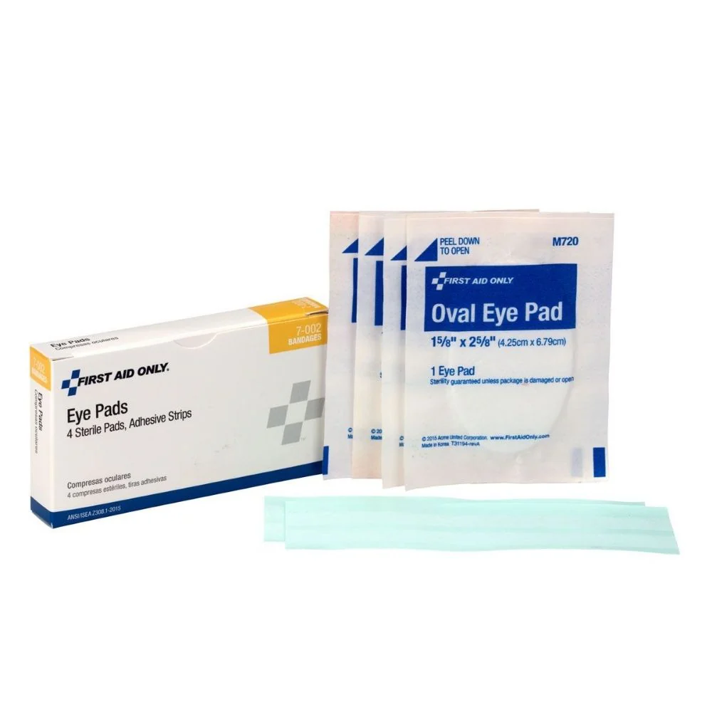 First Aid Only 7-002-001 Eye Pads with Adhesive Strips, 4/box - Moutools