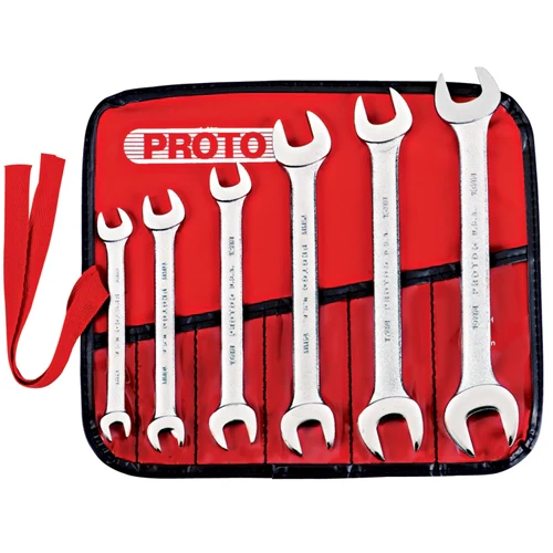 Proto J30000R 6 Pc. Metric Open End Wrench Set - Moutools