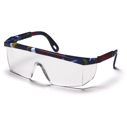 Pyramex SM410S Integra Eyewear Clear Lens Safety Glasses with Mixed Blue Frame - Moutools