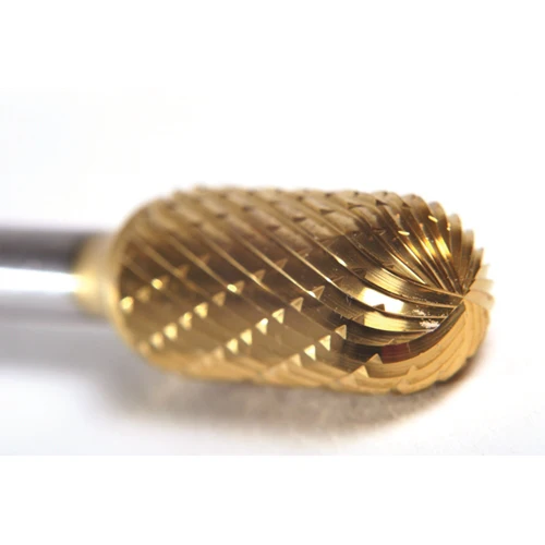 Champion SC1 Champion Cylinder Radius End Shape SC1 TiN Coated Double Cut Carbide Bur - Moutools