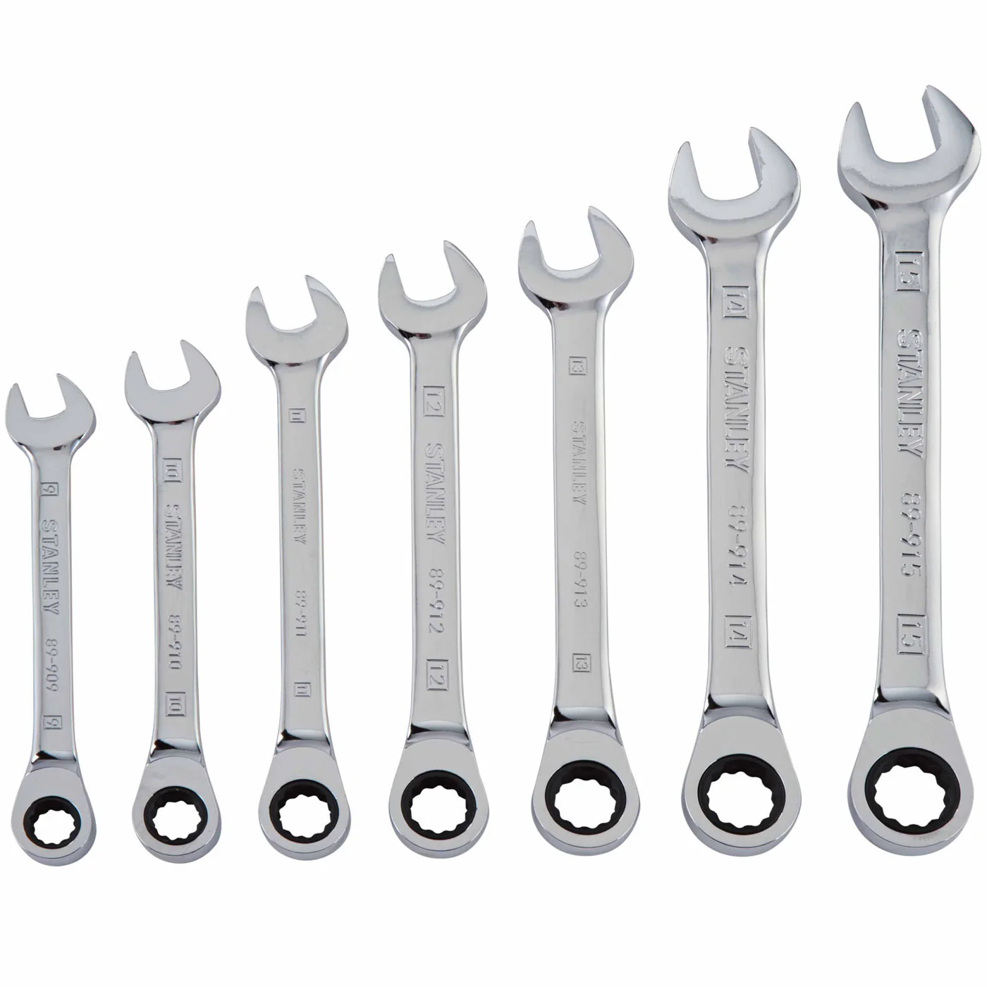Stanley 94-543W 7 Pc Ratcheting Wrench Set mm - Moutools