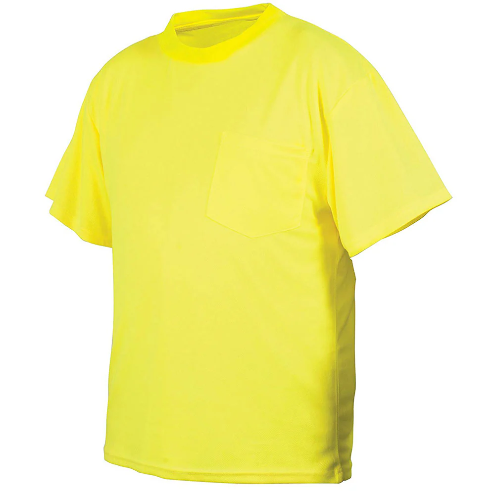 Pyramex RTS2110NSM Hi-Vis Lime T-Shirt No Reflective Tape- Size Medium - Moutools