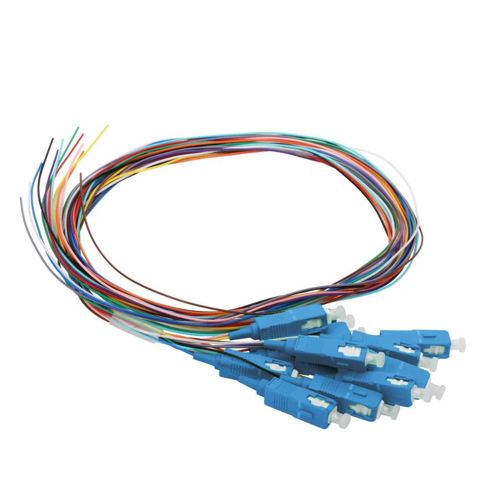 Cleerline PT-SC12-SM-1M 12 Fiber Pigtails, SC/UPC, 900 Micrometer, 9 Micrometer OS2, 1 m - Moutools
