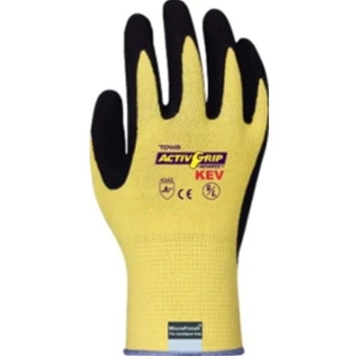 Yellow Kevlar Glove With Black Palm (Large) - Moutools